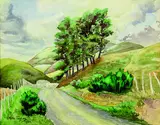 Ernest Mervyn Taylor, Untitled - The Winding Country Road
