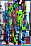 Picasso and Cubist Man by Ian Scott, oil on canvas, offered Feb 2012
