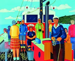 Janice Gill, The M. V Kiwi, acrylic on board