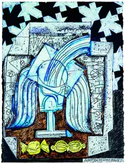 Untitled by Robert Ellis, acrylic on paper, sold Feb 2012