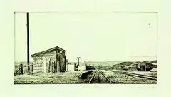 Chatto Creek by Grahame Sydney, etching, a/p, sold Dec 2011