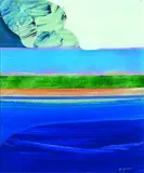 Quentin McFarlane, Untitled - View over the Estuary, gouache and acrylic on paper and card