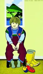 Robin White, Michael at Home, silkscreen print, 11/50