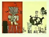 Shane Cotton, Prayer Tiki, lithograph, 16/25