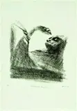 Tony Fomison, Tarwera Eruption, lithograph, 2/13