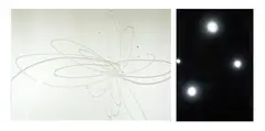 Loop by Luise Fong, acrylic gesso and carborundrum on two panels, sold Dec 2011