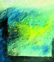 Phillipa Blair, Weather Map, acrylic on board