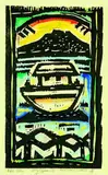 Nigel Brown, Ark Icon, hand-coloured woodcut, 7/10