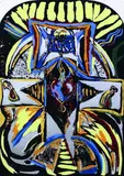 Philip Clairmont, Black Crucifixion, lithograph, 33/90