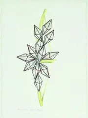 Andrew Drummond, Towards a Crystal Wheel, ink and wash and watercolour on paper