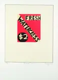 Trickle Down by Dick Frizzell, lithograph, 8/30, offered Dec 2011