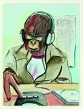 Ricky Swallow, Ape with Discman