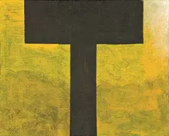 Colin McCahon, Truth from the King Country: Load Bearing Structures No. I, acrylic on canvasboard