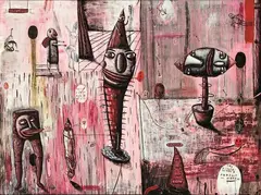 Jennifer Dolezel, The Single Minded Pursuit of More III, oil on canvas
