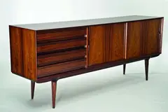 Denmark Gunni Omann for Omann Jun Mobelfabrik, A superb lowline sideboard, in palisander rosewood. Model No. 18, circa 1962