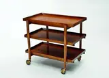 Poul Hundevad, 1950's walnut serving trolley
