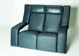 Ferruccio Brunati, 1980's Italian metamorphic grey 2 seater leather couch, designed for Bruline S.R.L Italy.