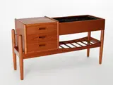 Arne Wahl Iverson, 1960's Danish teak planter/ entry table, designed in 1961 for Vinde Mobelfabrik, model #36