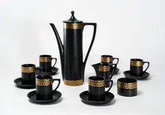 Susan Williams-Ellis, Portmeirion coffee set, including six cups, coffee pot, creamer and sugar bowl