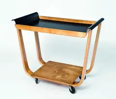 Cees Braakman, Dutch Laminated birch tea trolley, designed for Ums Pastoe, Utrecht