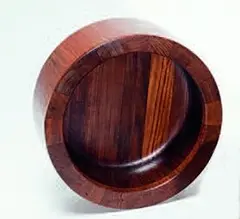 Jen Quistgaard, Staved teak salad bowl, manufactured by Dansk Denmark with impressed