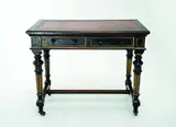 An English astesthetic movement Library table by Gillows of Lancaster, The drawer linings of Honduras mahogany, sold Sep 2011