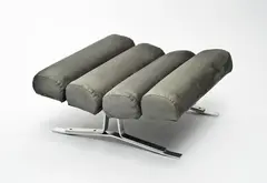 William Plunkett, Ottoman with aluminium base, manufactured by Plunkett Furniture Ltd, Croyden London, designed 1966