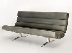 William Plunkett, Rare original three seater sofa, with aluminium base frame, designed in 1966