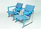 Yrjo Kukkapura, Rare pair of 'Experiment Chairs', designed for Avarte Finland, model 401 designed 1982-1983