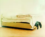 Layla Rudneva-Mackay, Taking a moment to lose himself, when found most unexpectedly squashed between a mattress and its base, type C print, 3/8