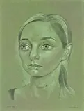 Peter Stichbury, Estelle (Study), pastel and charcoal