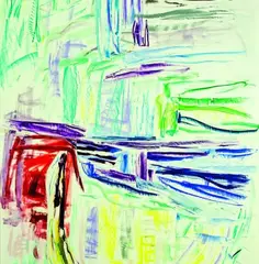 Current by Gretchen Albrecht, mixed media and collage on paper, sold Aug 2011