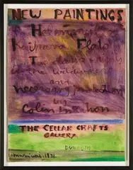 Colin McCahon, New Paintings, synthetic polymer paint and pastel on paper