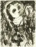 Ralph Hotere, Woman, ink and wash on paper