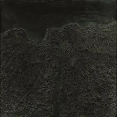 Dark Landscape by Colin McCahon, synthetic polymer paint and sawdust on board, circa 1965, offered Aug 2011