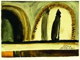 Ralph Hotere, Set Design for Whiting's 'The Devils', Globe Theatre, Dunedin, watercolour