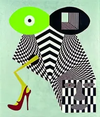 Chantelaine by Paul Maseyk, acrylic on canvasboard, offered Aug 2011