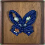 Levi's Tiki by Dick Frizzell, found Levis Red Tab jeans and collage elements in artists original box frame, offered Aug 2011
