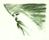 Tony Fomison, Curtain Call for Rant, lithograph, 1/13