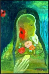 Untitled Portrait in Profile by Star Gossage, oil on board, offered Aug 2011