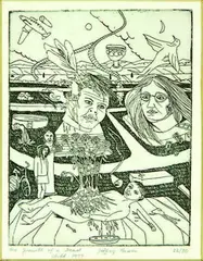 The Growth of a Dead Child by Jeffrey Harris, etching, 22/30, sold Aug 2011