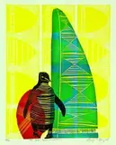 Sheyne Tuffery, The Bird from Gondwana, woodcut, 5/10