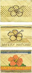 Safety Matches by Robin White, woven flax mats, three panels, sold Aug 2011