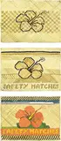 Robin White, Safety Matches, woven flax mats, three panels