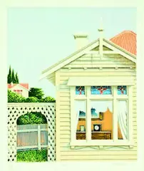 Trellis by Peter Siddell, screenprint, 24/75, sold Aug 2011