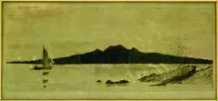 Rangitoto by Trevor Lloyd, etching, sold Aug 2011
