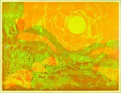 Kees Hos, Northland Summer, linocut, 9/30