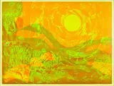 Kees Hos, Northland Summer, linocut, 9/30