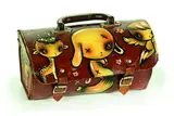 Misery, Untitled, acrylic on found leather carry case
