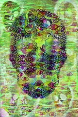 Cancel My Subscription to the Resurrection II by Richard Boyd-Dunlop, mixed media on fabric, sold Aug 2011